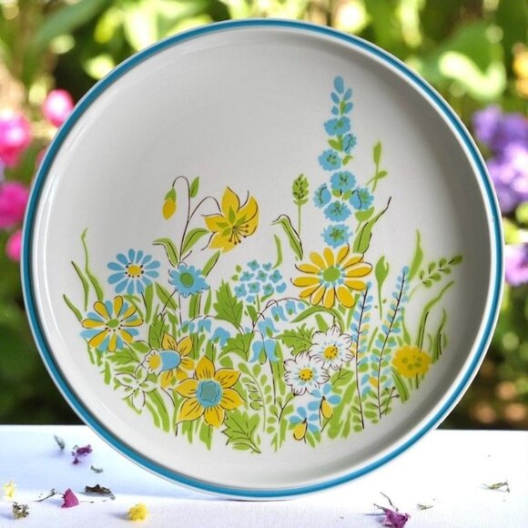 Vintage Mikasa Everfresh "Pageantry" 12-Inch Floral Serving Plate Oven & Microwa - Picture 1 of 7